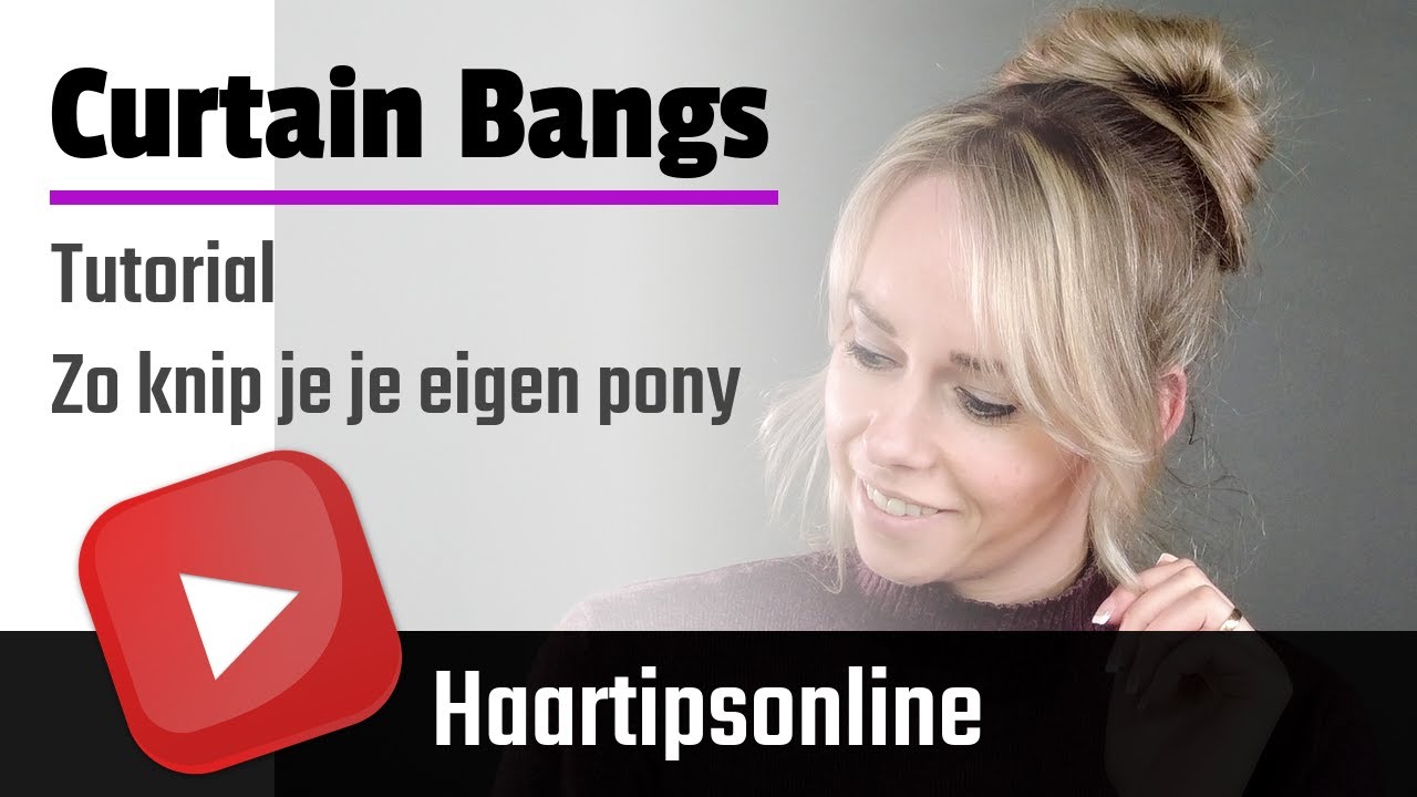 Curtain Bangs bij jezelf knippen Tutorial YouTube