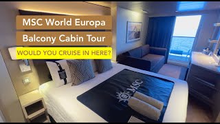 MSC World Europa Balcony Cabin tour - 4K HD Room tour! #cruise