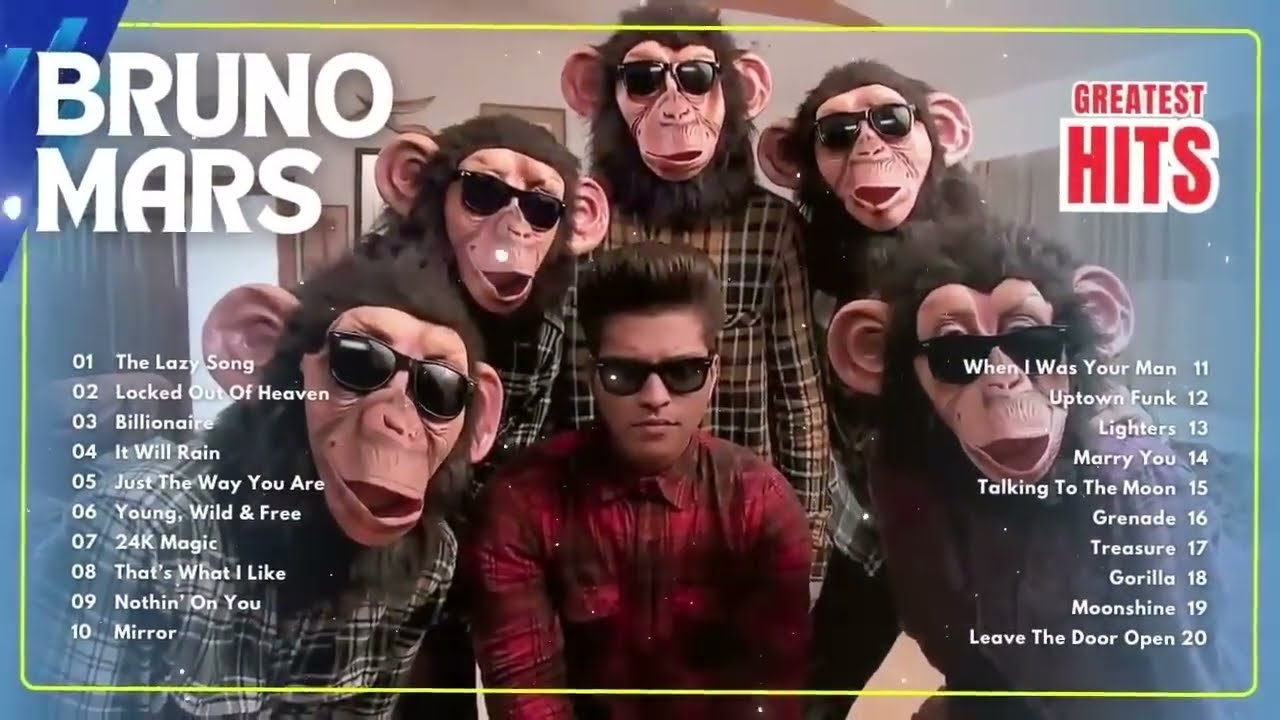Bruno Mars Greatest Hits 2024 ~ Bruno Mars Full Album Realtime YouTube ...