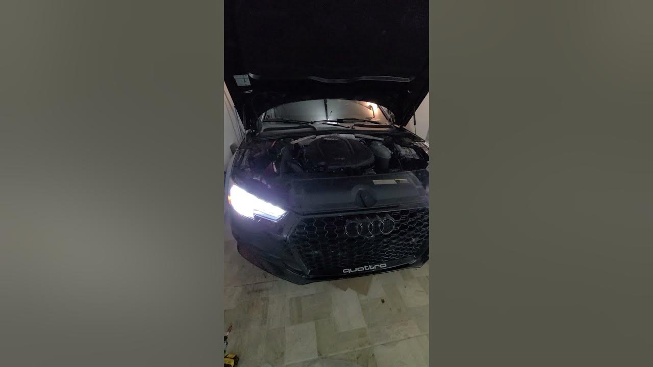 Audi A4 B9 intake, turbo muffler delete, charge pipe, blow off sound