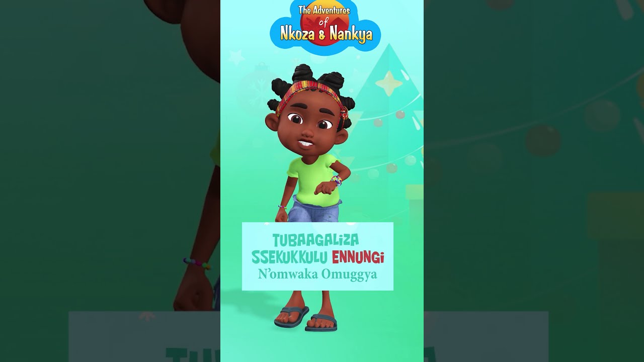 We Wish You A Merry Christmas In Luganda English LYRICS Kids Song Nkoza Nankya Shorts
