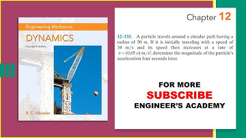 12-133 | Curvilinear Motion | Engineering Dynamics Hibbeler 14th Edition | Engineers Academy