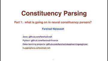 Part1: what is going on in the neural constituency parsers