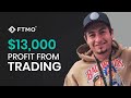 $13,000 Profit Trading Forex? FTMO Trader shares his strategy! | FTMO