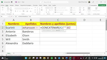 Excel: Función Concatenar (Windows)