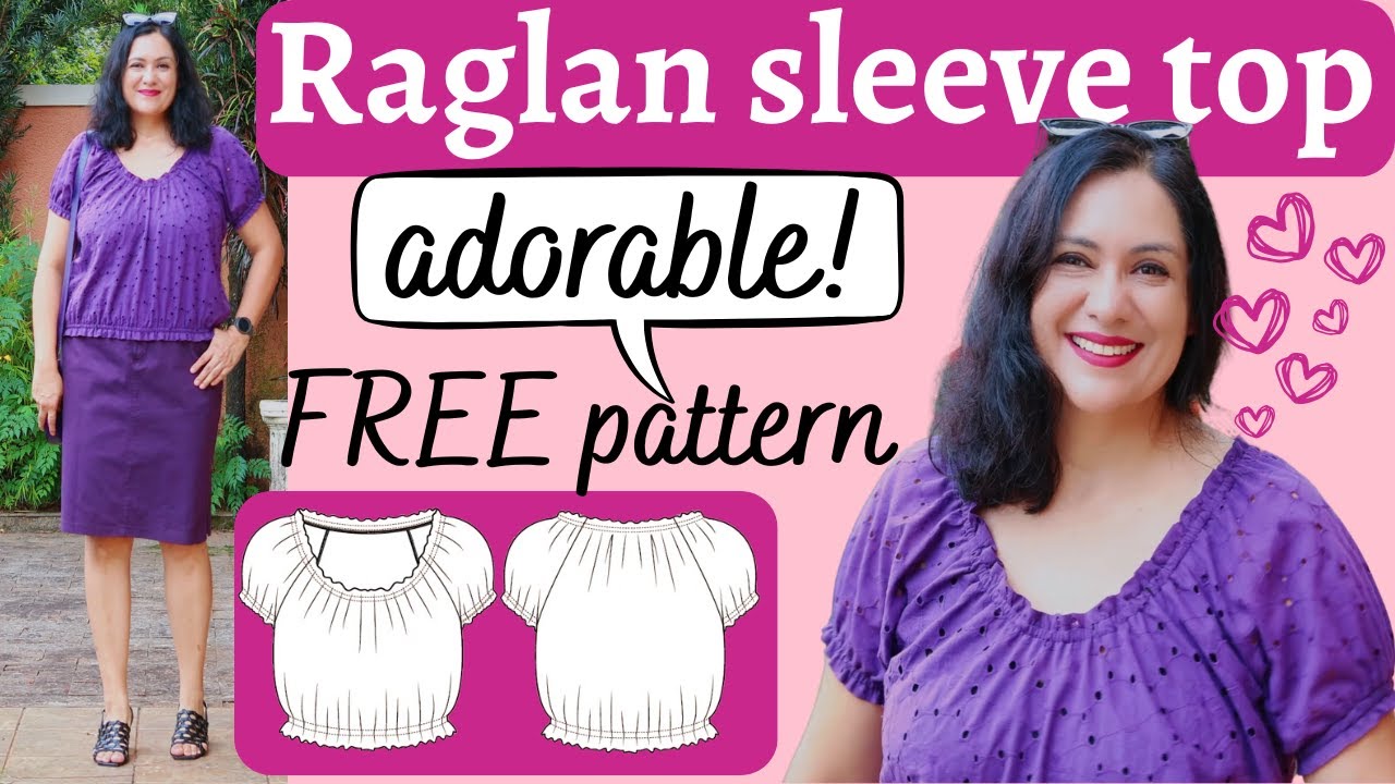 ADORABLE raglan sleeve top PATTERN! Madhu (Seamwork) #sewfrugal25 Free for now