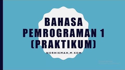 Bahasa pemrograman 1"Praktikum" Install Jdk, setting jdk