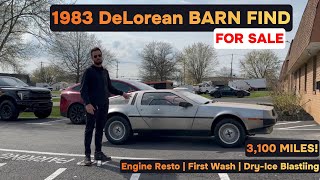 1983 DeLorean Barn Find (FOR SALE) Review, Engine Resto, First Wash and Dry Ice Blasting!