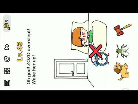 Brain Out Level 42 || Oh God! ZOZO Overslept! Wake Her Up!