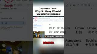 Japanese You: Why So Many Words? Unlocking Nuances?