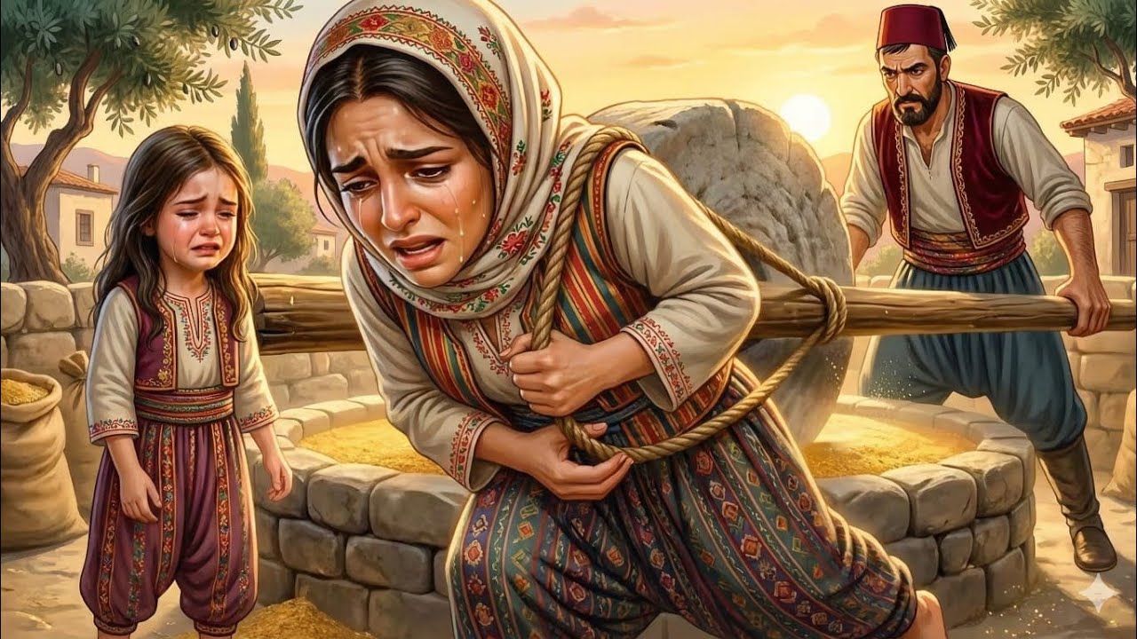 Karısı her kız çocuğu doğurduğunda, onu aşağılamak için değirmen taşına bağlardı... ama erkek çocuğu