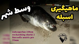 صید ماهی اسبله ماهیگیری با قلاب وسط شهر اهواز