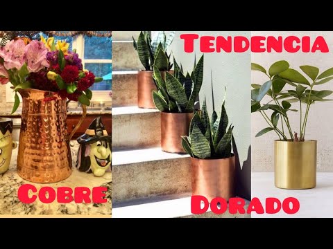 🎬 Video relacionado con maceteros dorados grandes