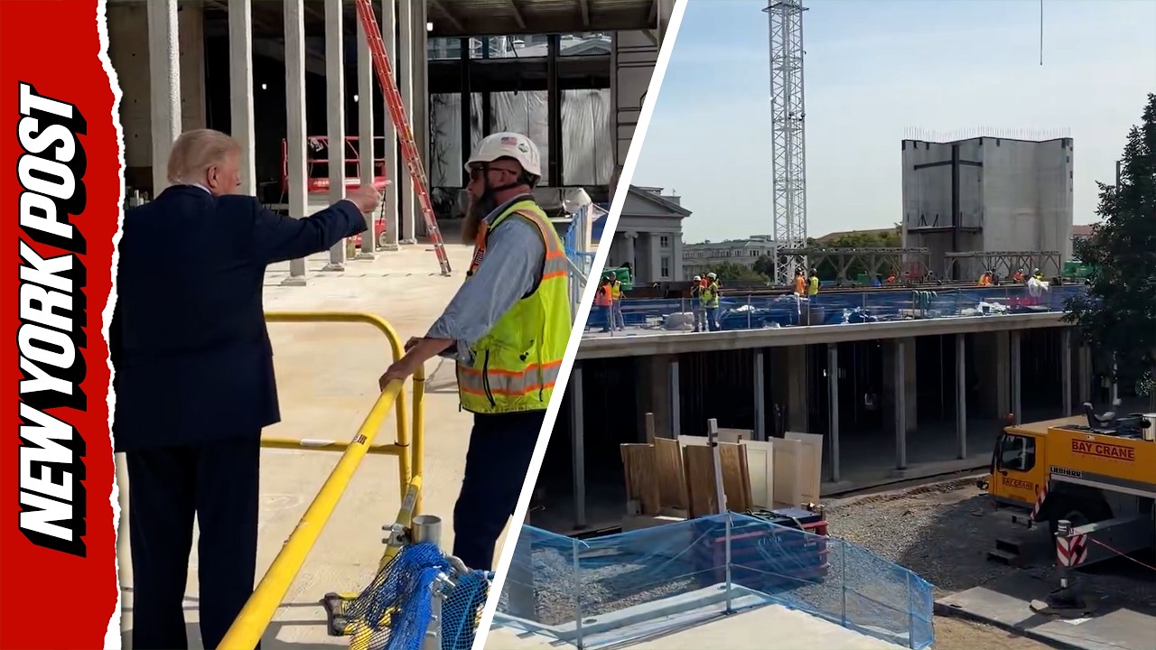 Trump Inspects White House Ballroom Construction Progress