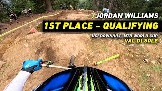 GoPro: Jordan Williams - 1ST PLACE - QUALIFYING | VAL DI SOLE | 2023 UCI Downhill MTB World Cup