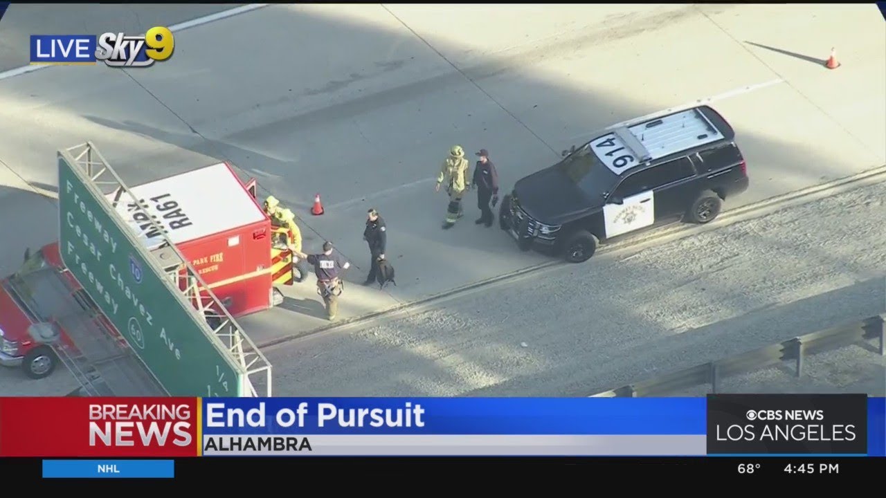 Stolen Vehicle Pursuit End In Crash On 710 Freeway - YouTube