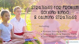 Problem Solving Strategies BINGO and Calming Breathing and Strategies Posters
