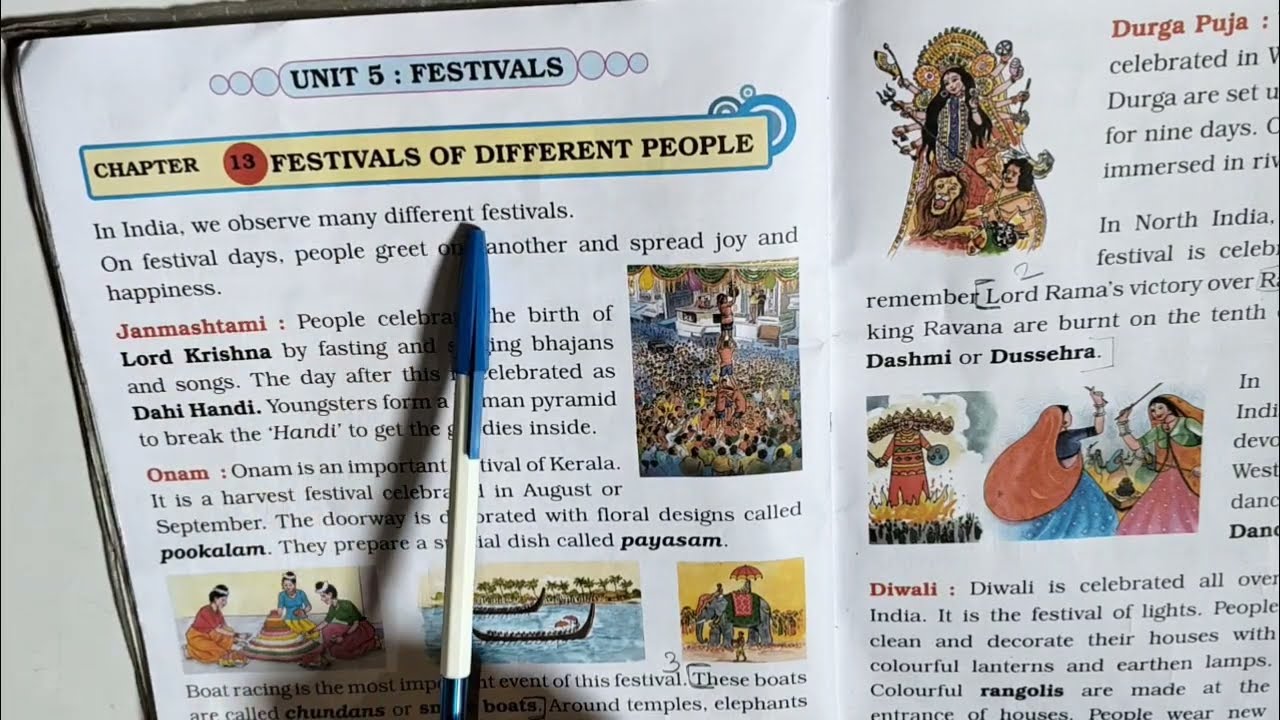 2nd standard EVS unit 5 chapter number 13 festival of different people 5