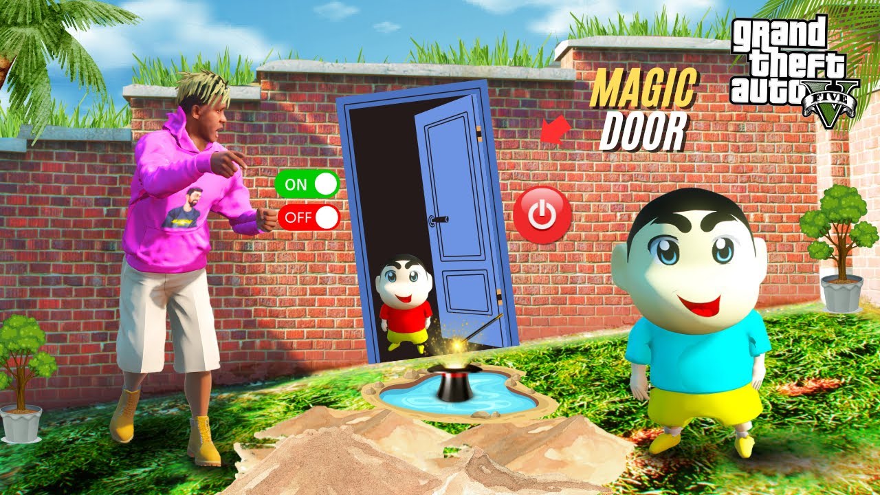 GTA 5: Franklin & Shinchan Found MAGIC DOOR In Gta5...! ( Gta5 mods )