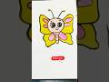 how to draw butterfly easy drawing and colouring art tutorial 🎨 for kids