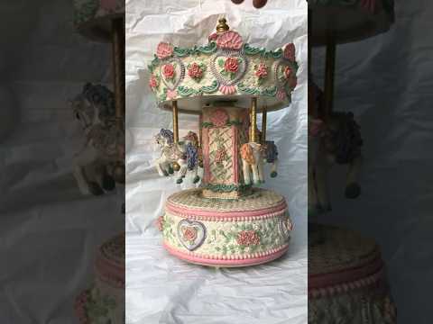 1950s Pink Musical Carousel Musicbox Carousel Merrygoround Collectibles