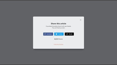Popup share Modal [ HTML + CSS + JS ]