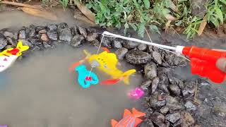 Mainan Anak Memancing Ikan Di Sungai, Ikan Hias, Ikan Koi, Ikan Nemo, Ikan badut, Ikan Marlin, paus