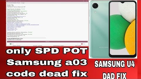 Samsung A03 Core U4 U5 Unlock After Dead Recover A032F A035F Format After Dead Flash Done GSM Gulfam