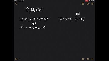 Draw structural formulas for all isomers of pentanol, C_5 H_11 OH.