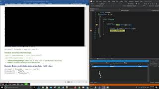 C# Arrays 2 - Autos, Locals, Watch