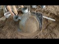 Production Cement Pot Easy From Manual Tools Homemade - Pelvic Mold Size 70cm