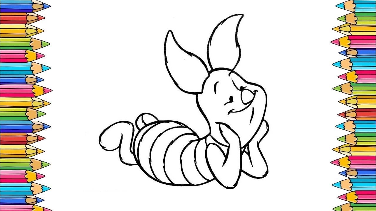 Coloring book Disney Winnie the Pooh online Coloring Piglet - YouTube