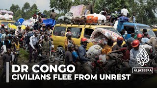 Thousands flee in eastern DR Congo as M23 rebels advance near Goma