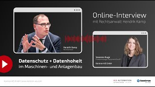 Datenschutz & Datenhoheit digit. Servicelösungen im Maschinenbau | Interview mit Rechtsanwalt Kamp