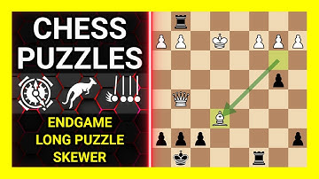 Chess Puzzles to Practice. Themes: Endgame, Long puzzle, Skewer. Learn Chess