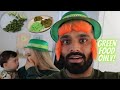 WE ONLY ATE GREEN FOOD FOR 24 HOURS CHALLENGE | GREEN EGGS? GREEN RICE? 🤢