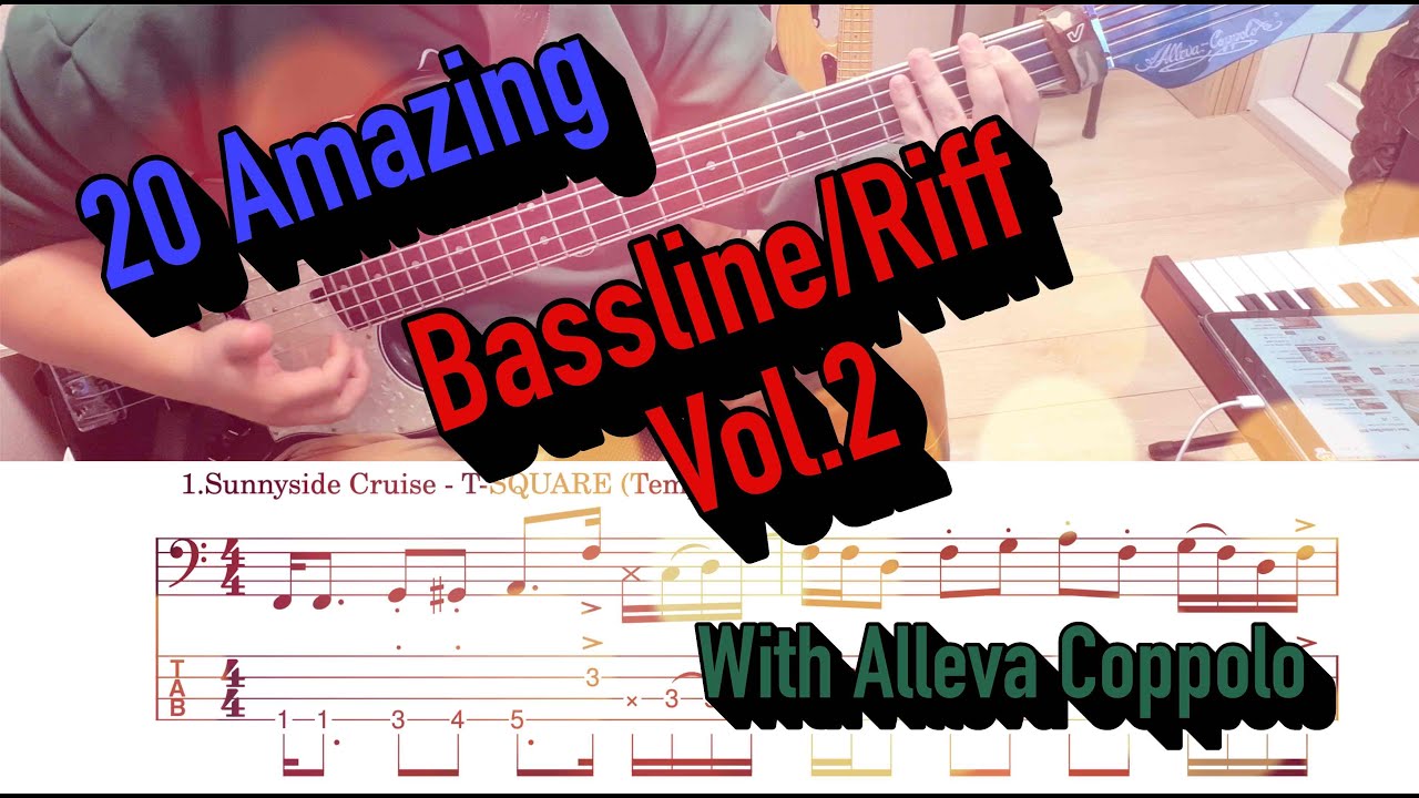 20 Amazing Bass Lines/Riffs vol.2 Transcription Tabs - YouTube