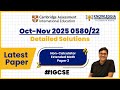 IGCSE Oct-Nov 2025 0580/22 Non-Calculator Paper π