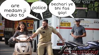 police challan prank WITH GIRL(PART 2) | ANS Entertainment | prank in INDIA 2021