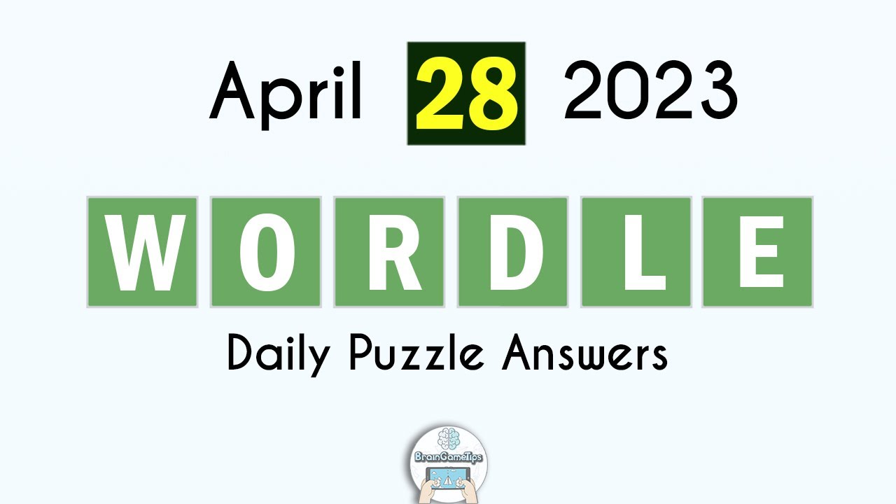 Wordle April 28 2023 Today Answer YouTube