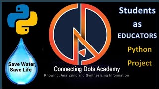 Poster making using Python Coding Tutorial | Save Water Awareness | Students as Educators