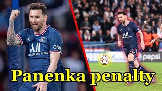 Lionel Messi vs RB Leipzig    UCL 19 10 2021    Panenka penalty 😱😍