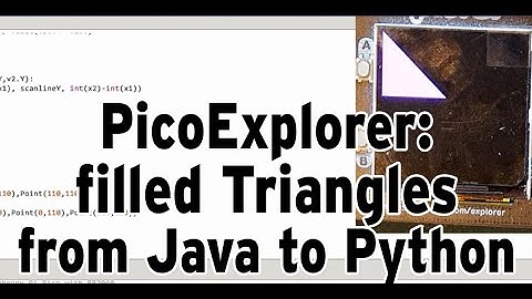 Flat Bottom Filled Triangles on the PiPico with MicroPython