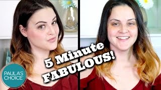 5 Minute Makeup CHALLENGE Featuring Paula's Choice GORGEOUS ON THE GO Palette! | Jen Luvs Reviews