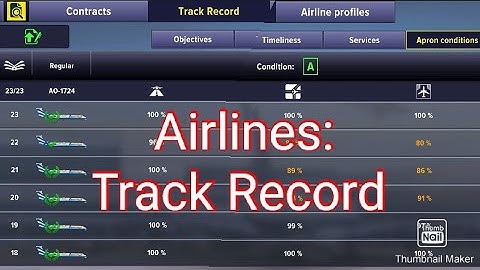 Airlines: Track Records | Airport Simulator Tycoon: First Class