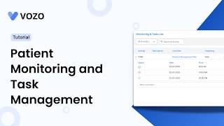 Monitoring and task management based on care plan - Tutorial