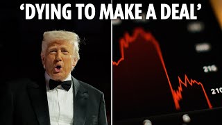 Trump says world is ‘kissing my a**’ to make deals as 104% China tariffs hit