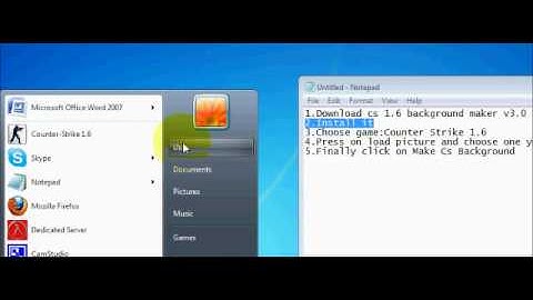 How to change your cs 1.6 background