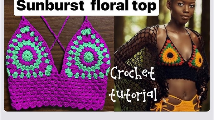 Crochet Daisy Bralette Plus - Firefly