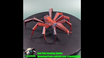 Low Poly Jumping Spider 3d print model #insects #3dprintable #spider